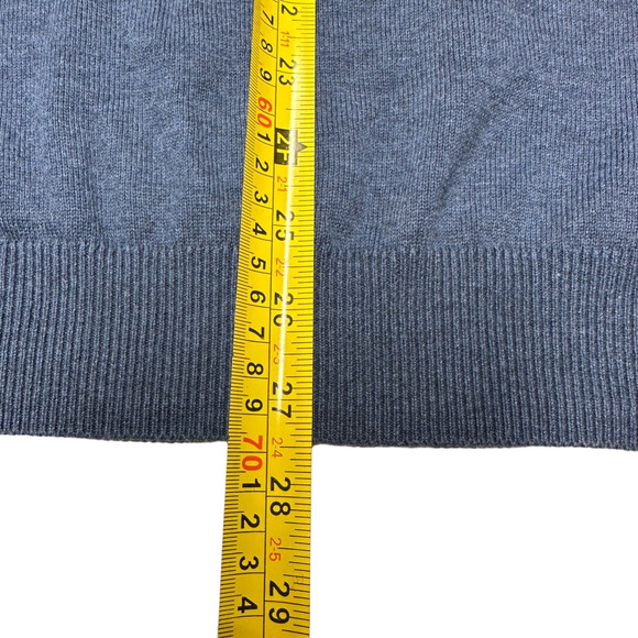 Fynch-Hatton Sweater Men's Size XL Extra-fine Cotton Blue Long Sleeves V Neck - Picture 7 of 10